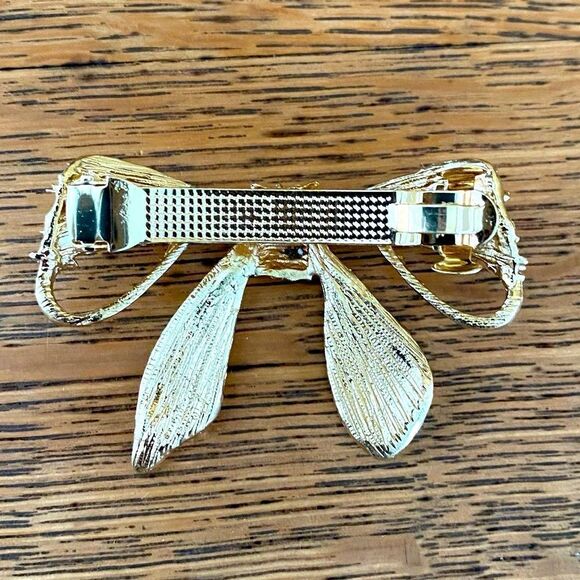 Simply Chrisel Sparkly Gold Bow & Butterfly Hair Clip/Barrette. NWOT - Picture 13 of 13